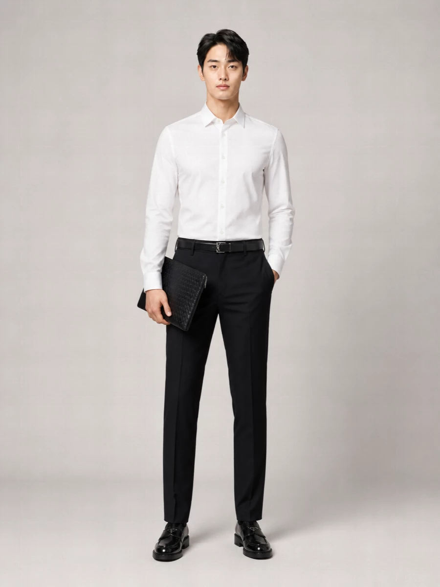 Prada Cotton Blend Straight Hem Trousers