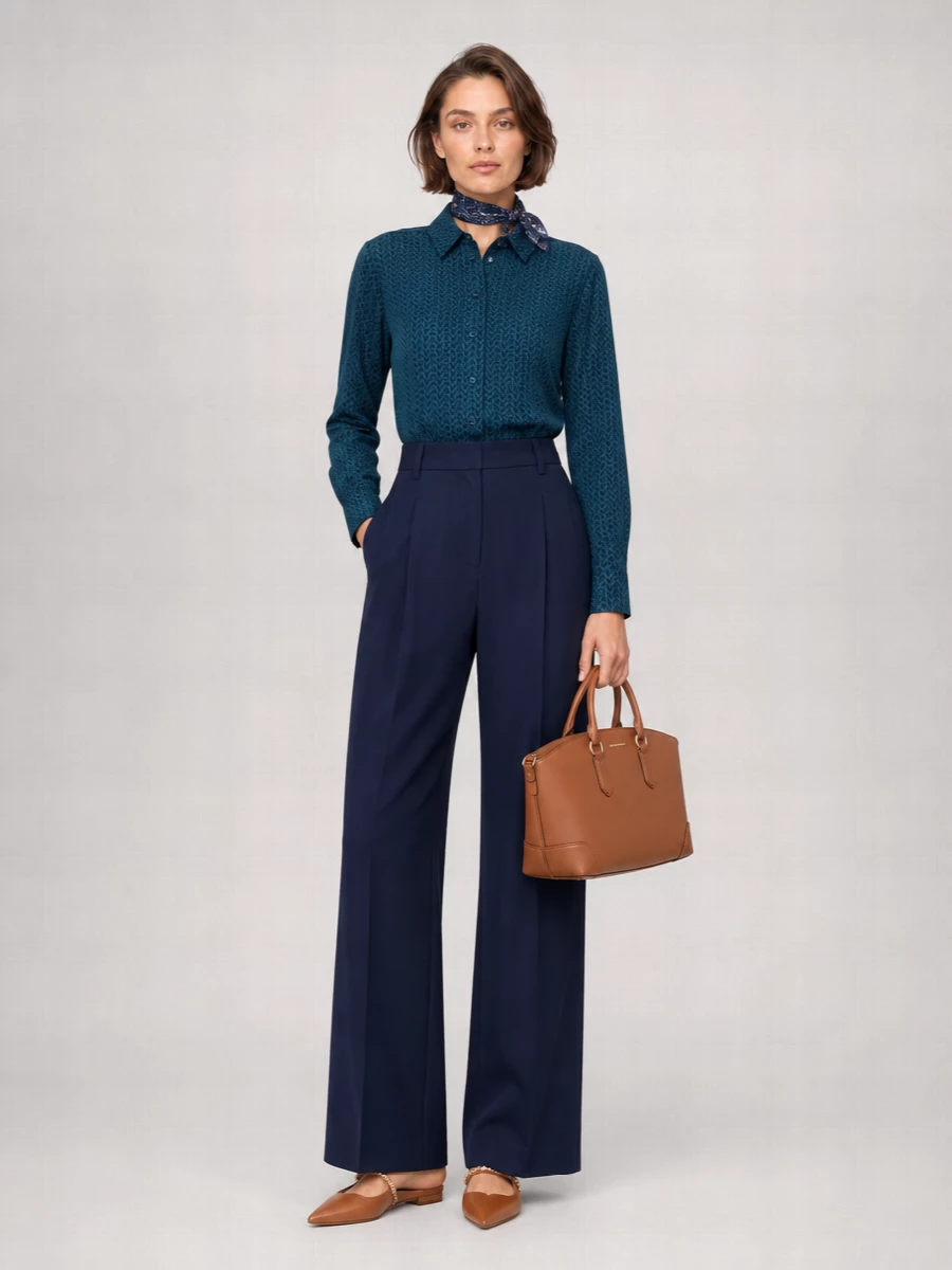 Michael Kors Printed Satin Shirt