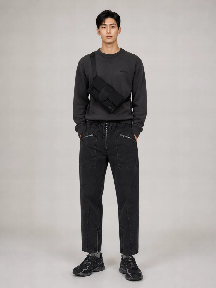 Isabel Marant Cotton Regular-Fit Straight-Leg Trousers