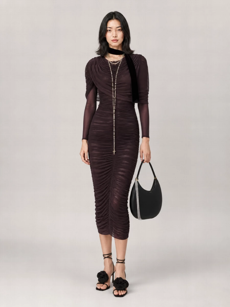 Magda Butrym draped midi dress