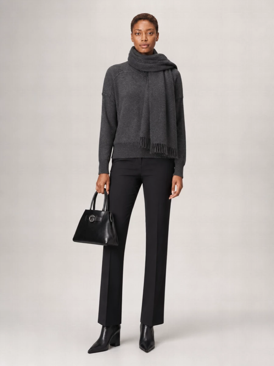 Coperni wool cashmere high neck cutout logo print sweatshirt