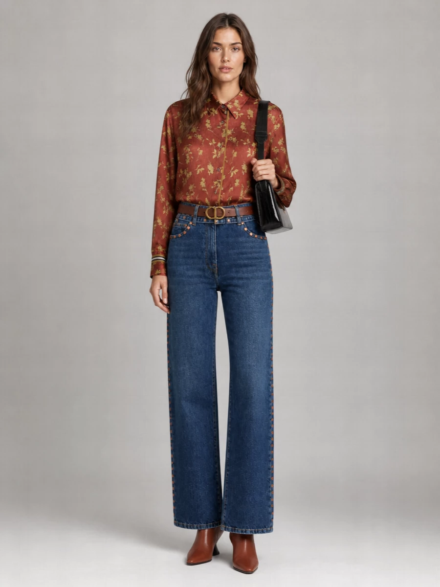 Dries Van Noten denim straight-leg jeans