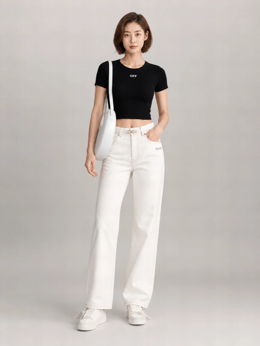 Off-White Leather Low-Top Sneakers