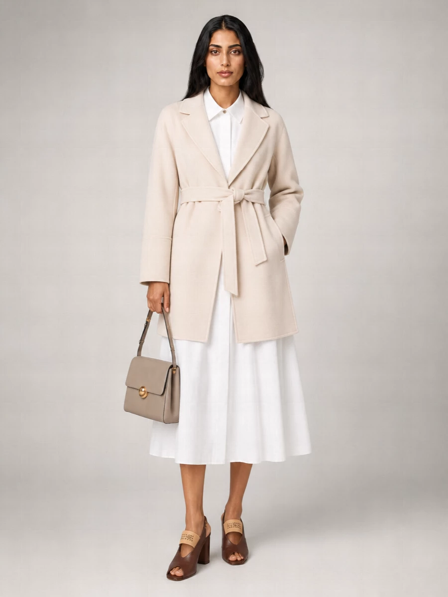 S Max Mara Virgin Wool Single Breasted Coat