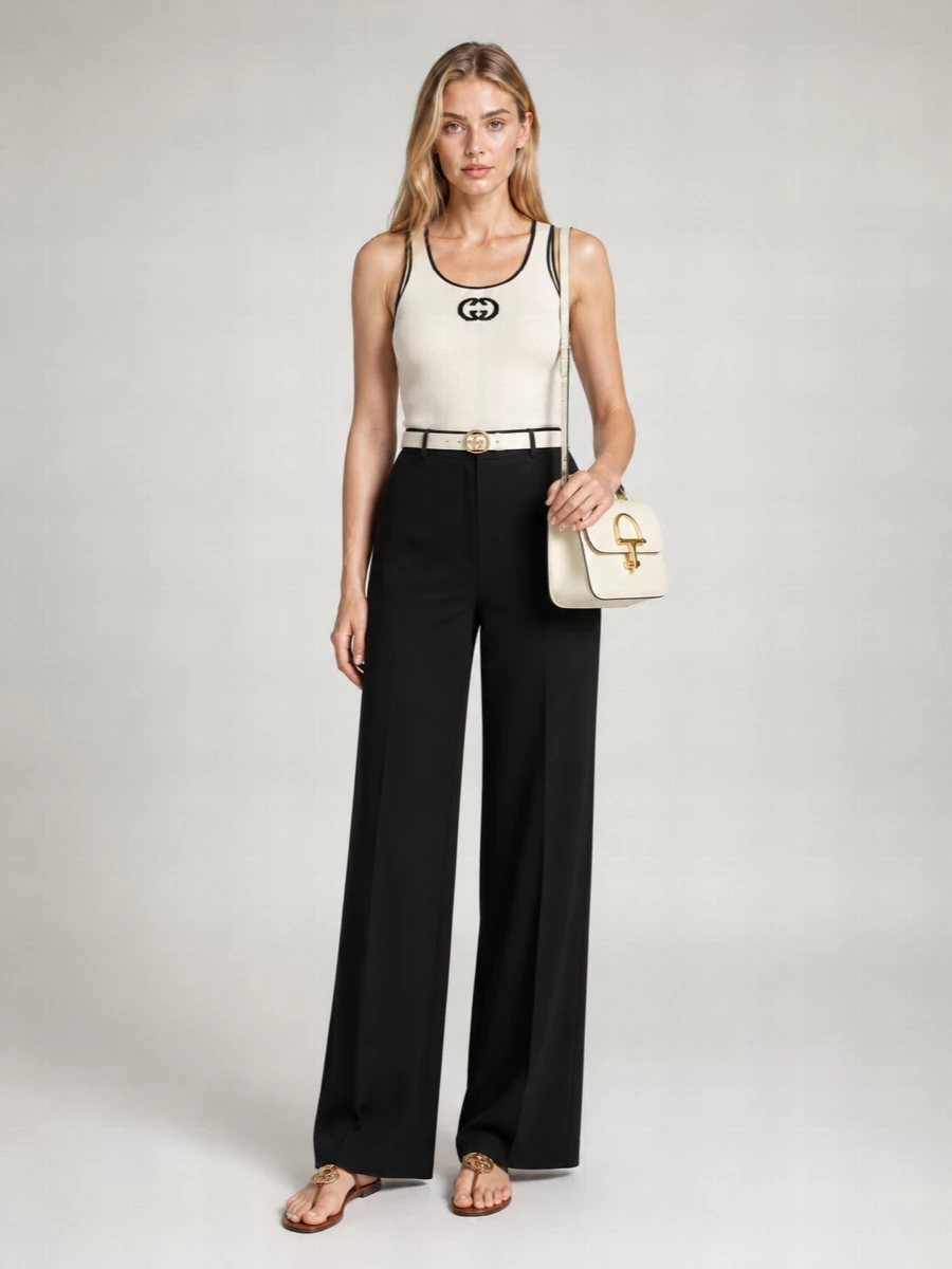 Gucci Ribbed Viscose-Blend Tank Top