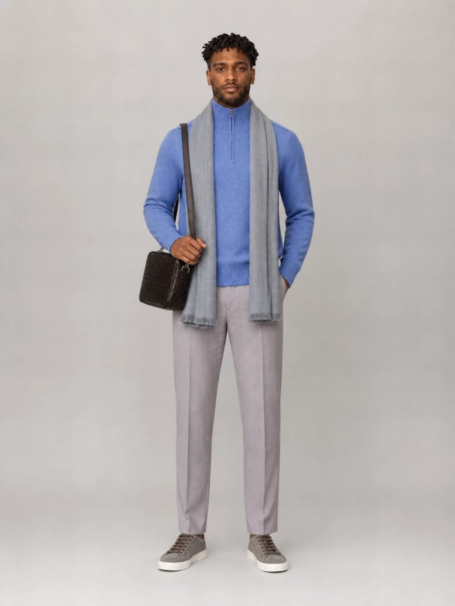 Guest In Residence cashmere ribbed high neck zip jumper