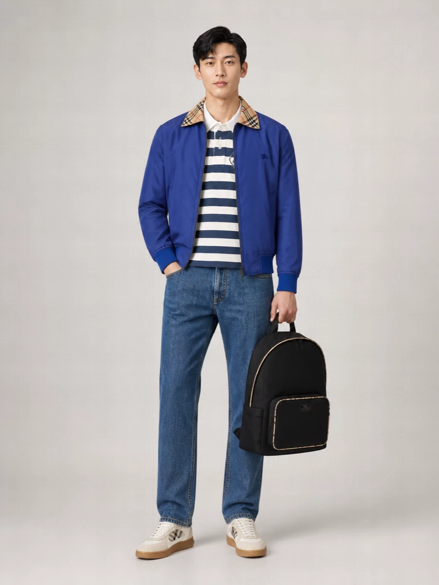 Burberry Check Trim Backpack