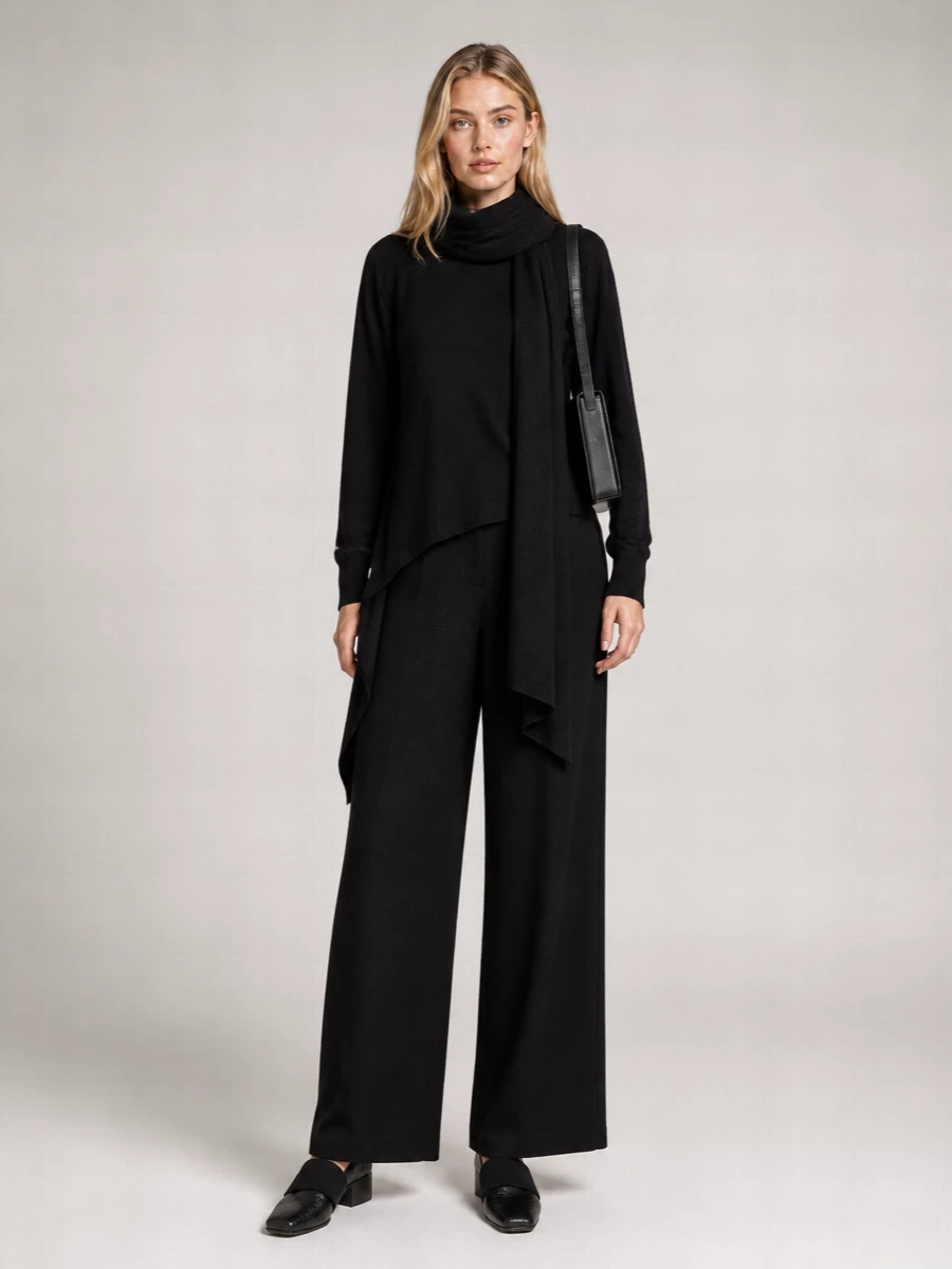 Uma Wang Asymmetric Hem Long Sleeve Top