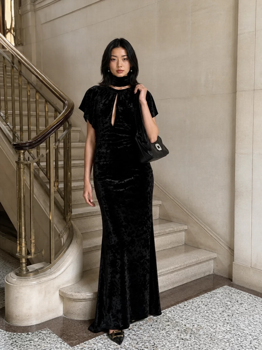 Moschino velvet dress valentino evening heels