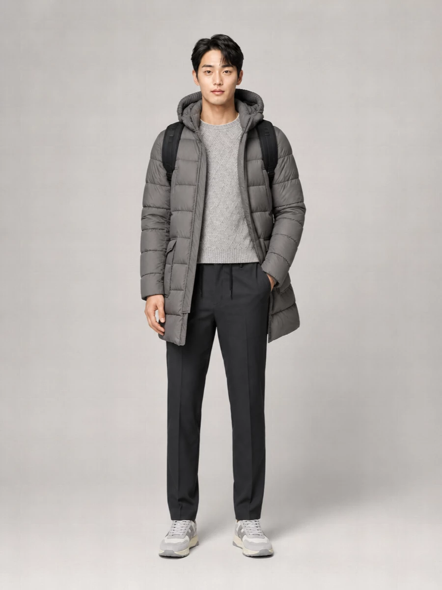Herno Long Down Hooded Puffer Coat