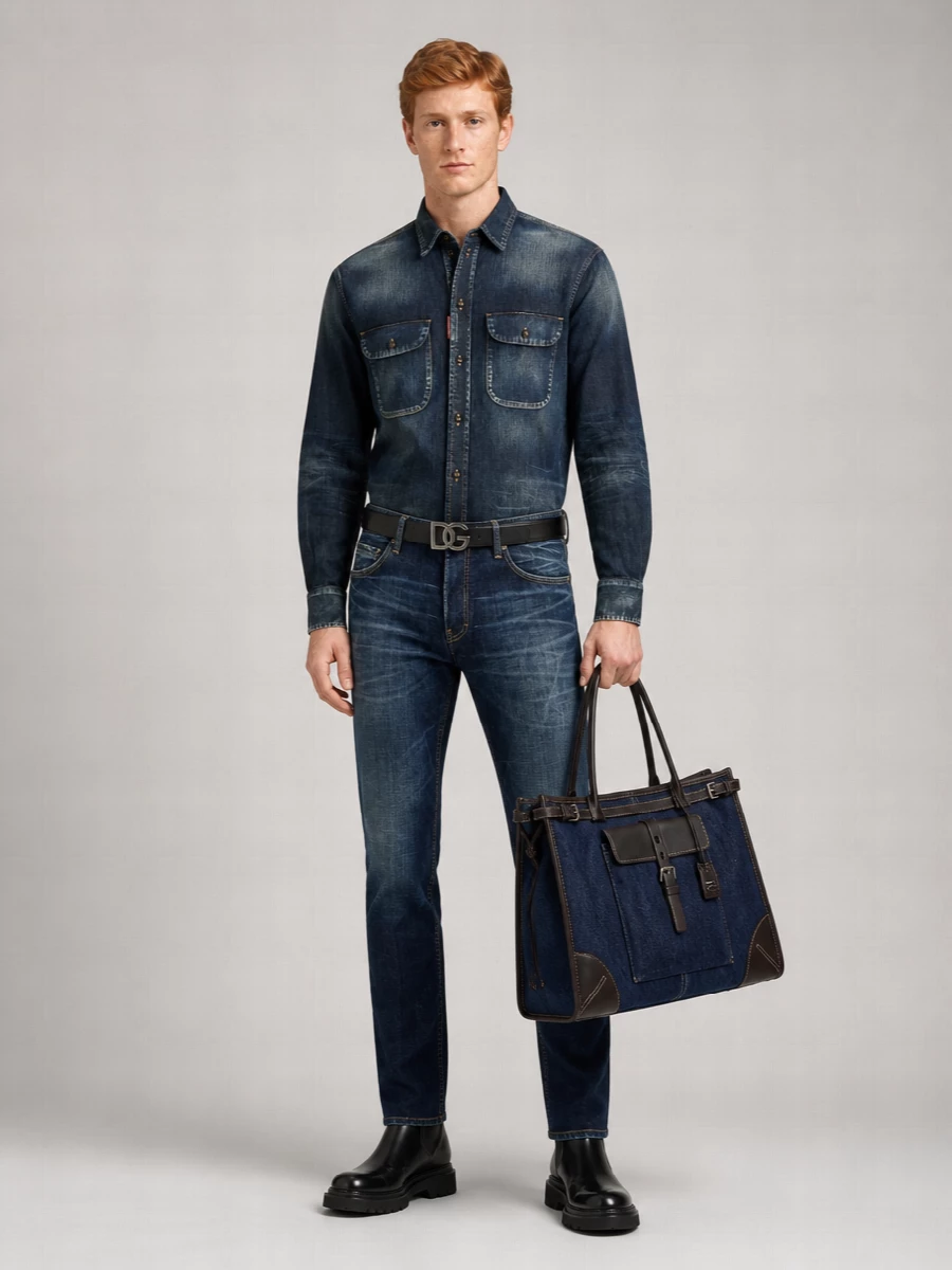 Prada Denim Tote Bag