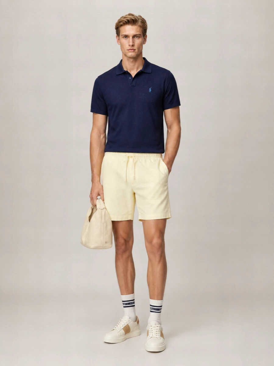 Polo Ralph Lauren Bermuda Shorts With Back Pocket And Elastic Waistband