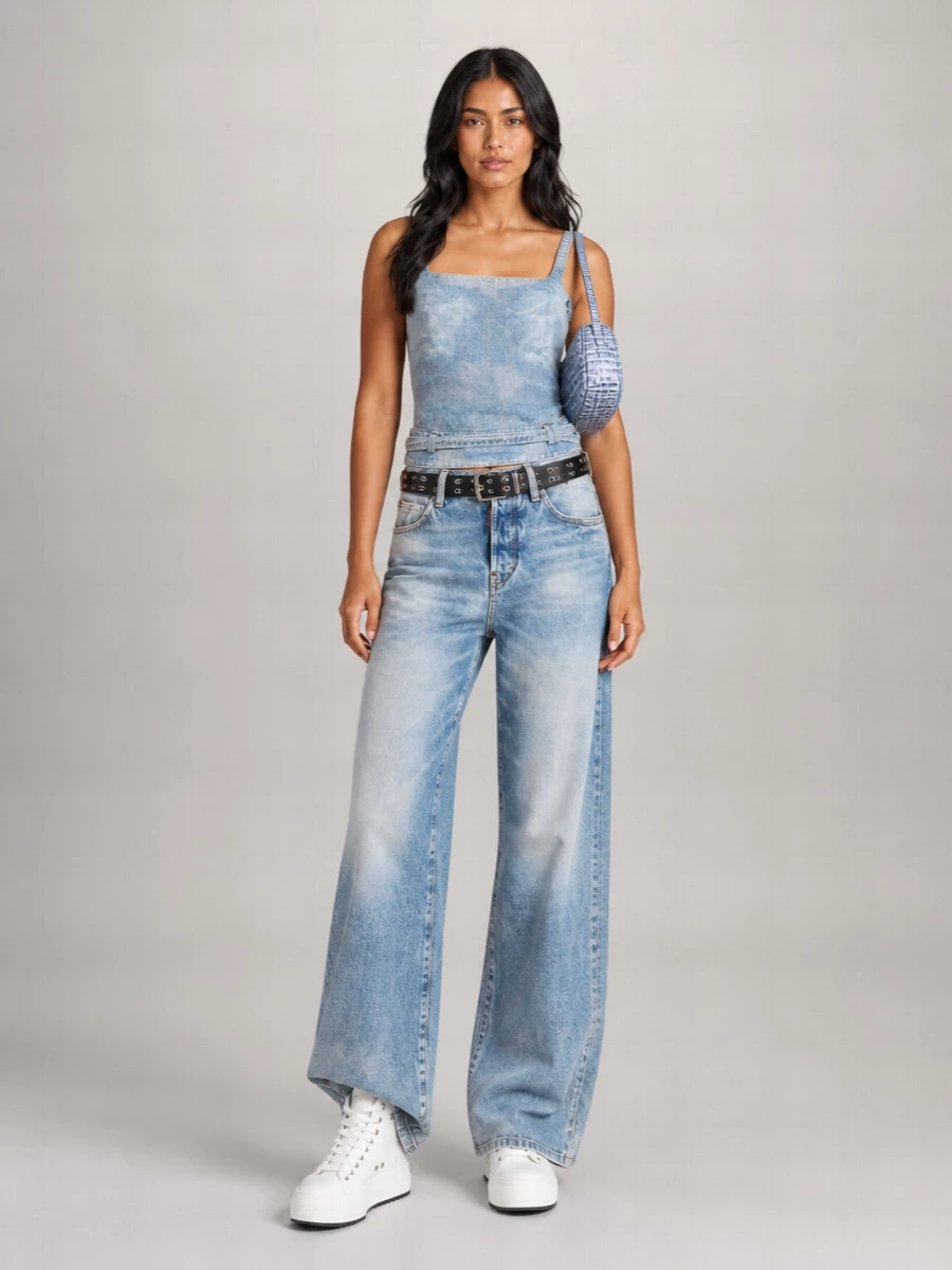 Dsquared2 Denim Wide-Leg Trousers