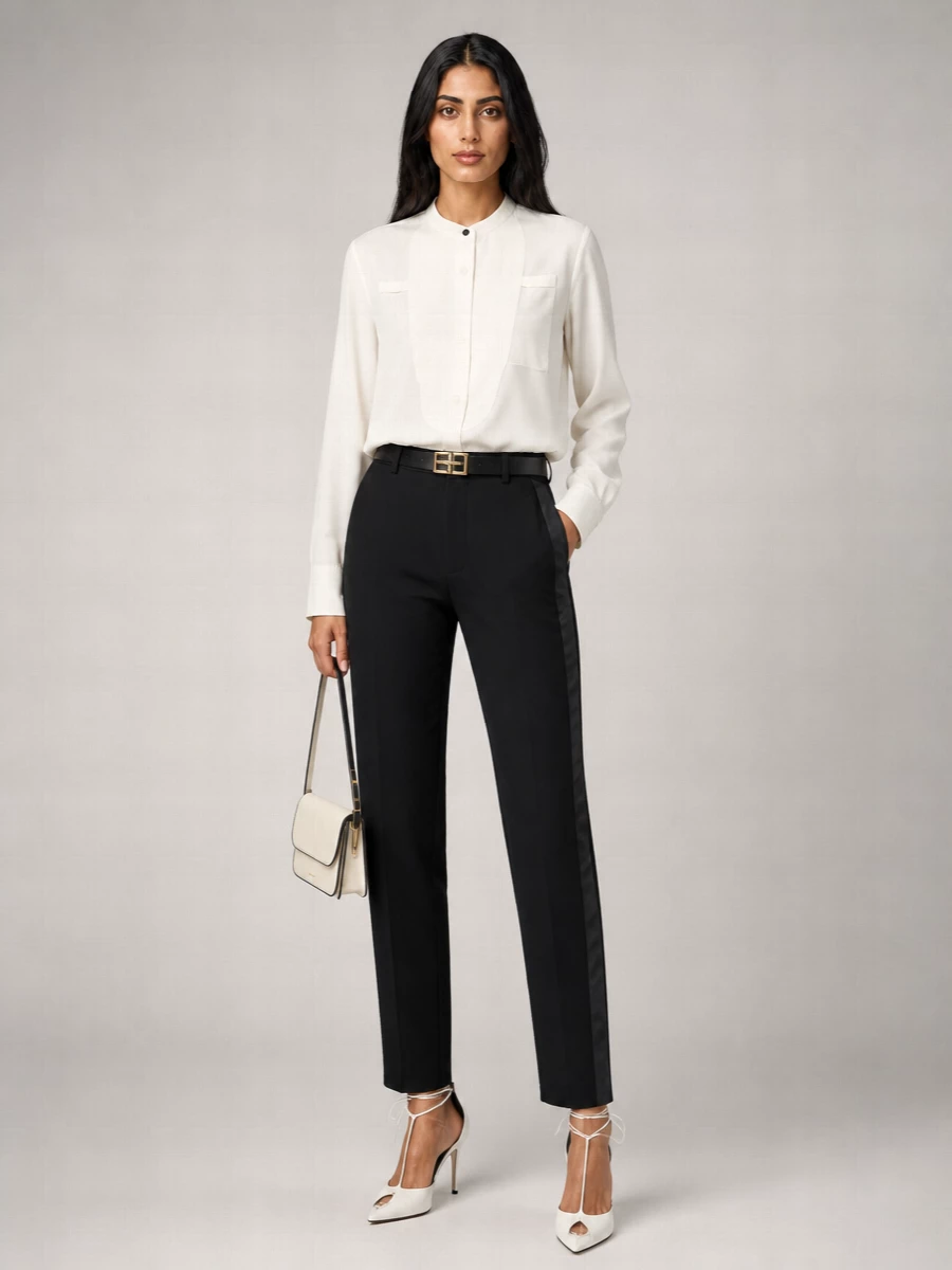 Victoria Beckham Dorian Calf Leather Shoulder Bag