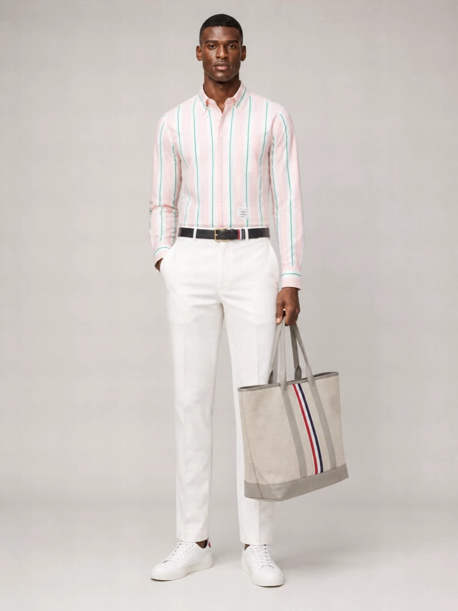 Thom Browne Pebble-Grain Leather Belt