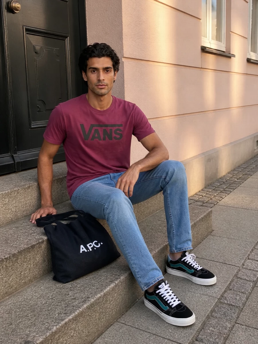 Vans raspberry tee diesel jeans vans sneakers
