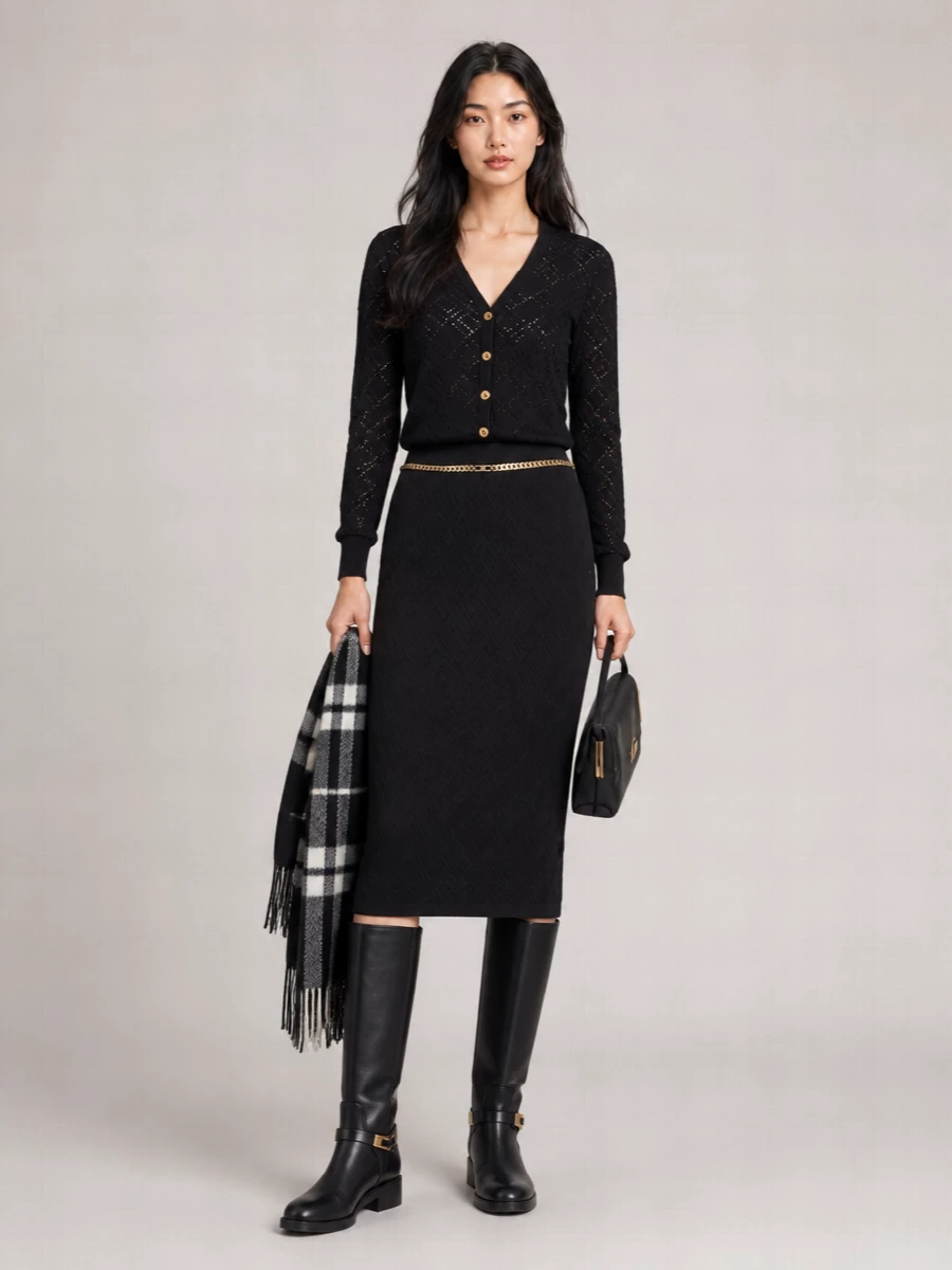 Elisabetta Franchi Viscose Crystal-Embellished Cardigan