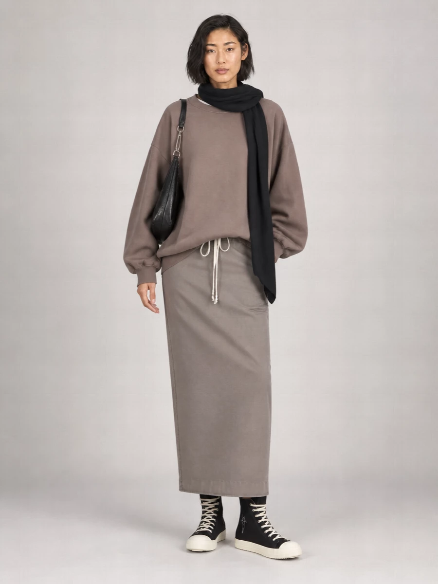 Rick Owens Drkshdw Cotton Knee-Length Loungewear Dress
