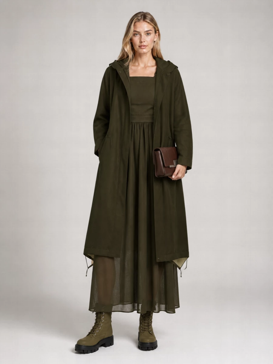 Max Mara Silk Oversized Parka