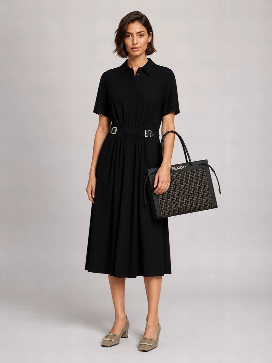 Fendi Na Large Fabric Tote Bag