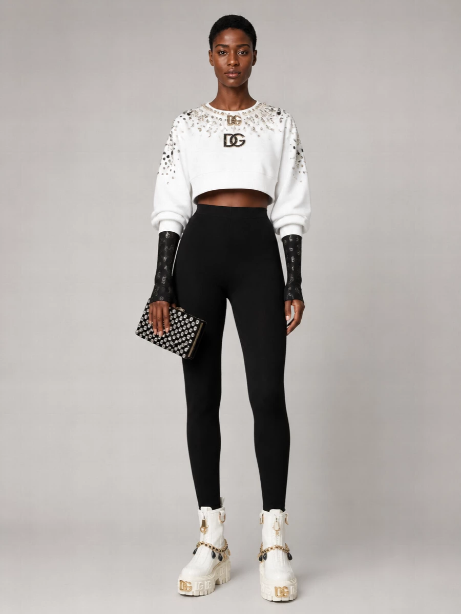 Dolce&Gabbana Leather Logo Ankle Boots