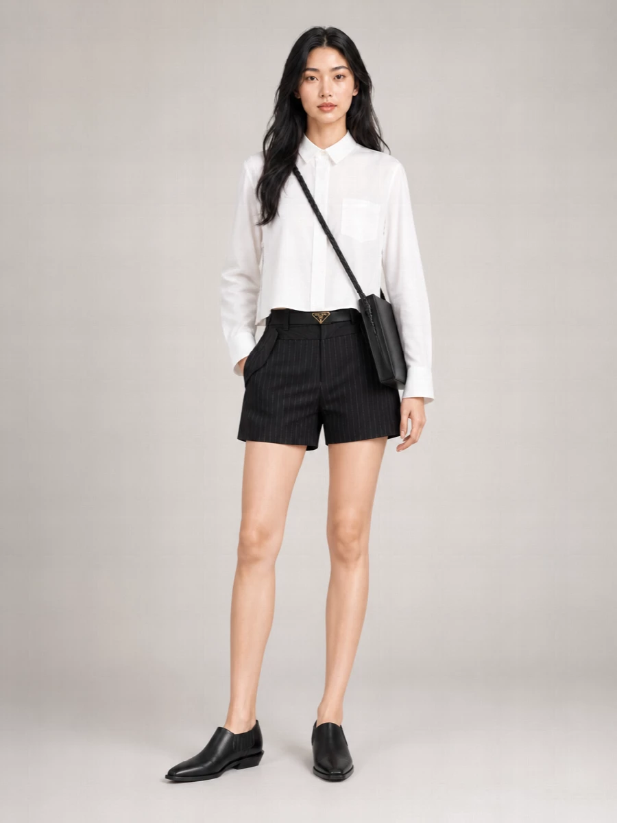 Sacai Embroidered Tailored Shorts
