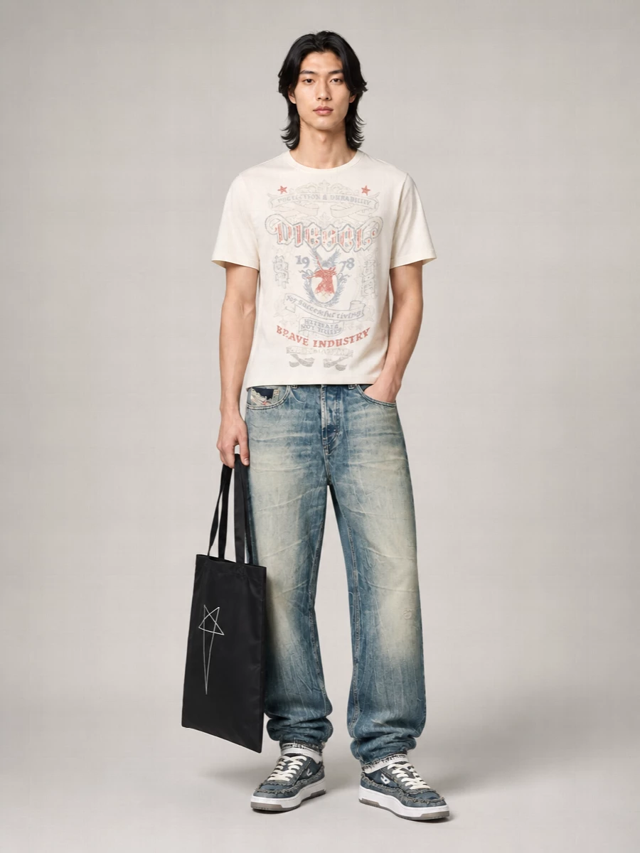 Diesel Cotton Hemp Short-Sleeve T-Shirt