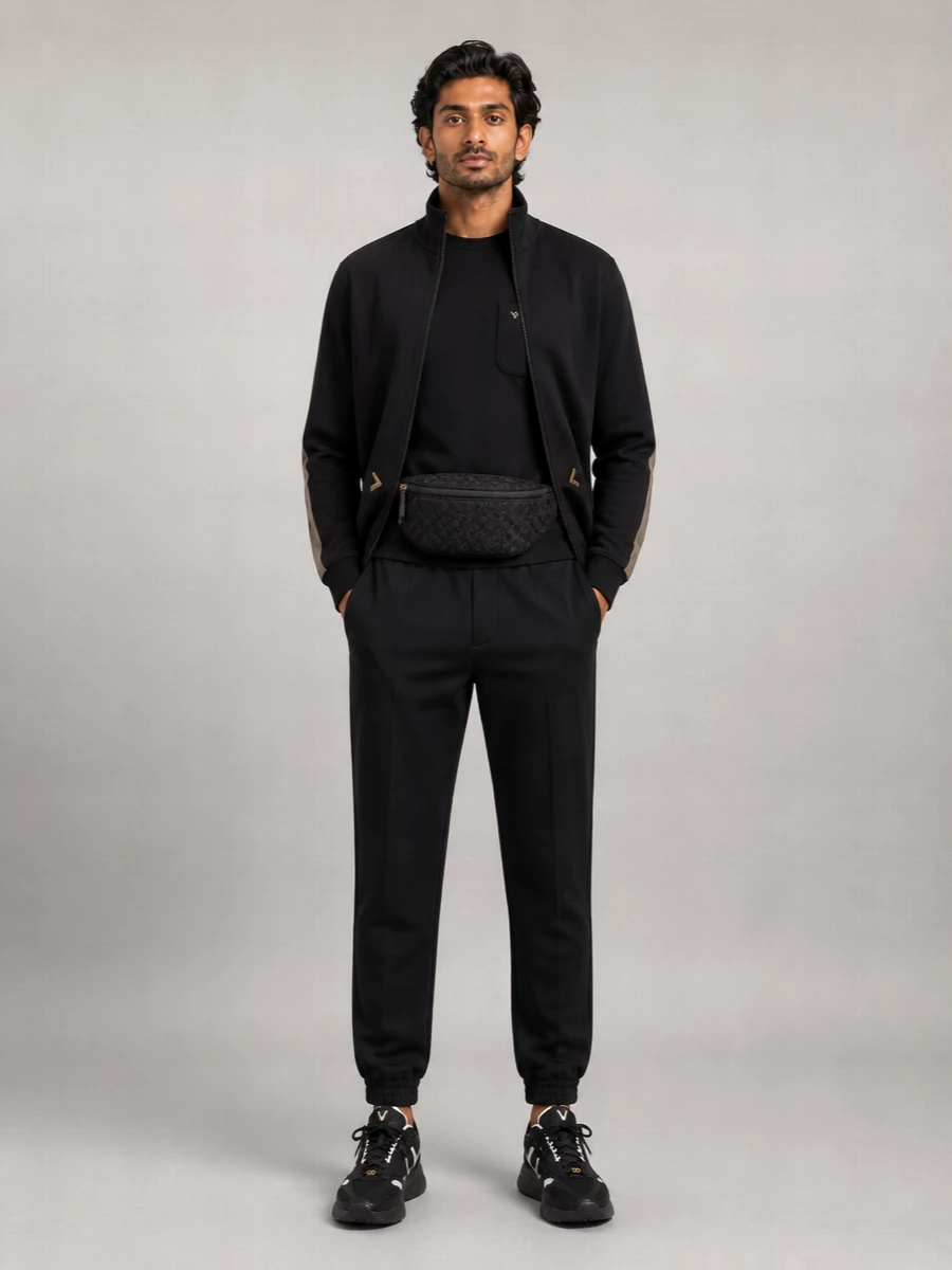 Valentino Garavani Turtleneck Zip-Up Sweatshirt