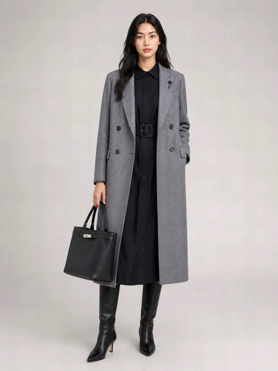 Lardini Cashmere Double Breasted Coat
