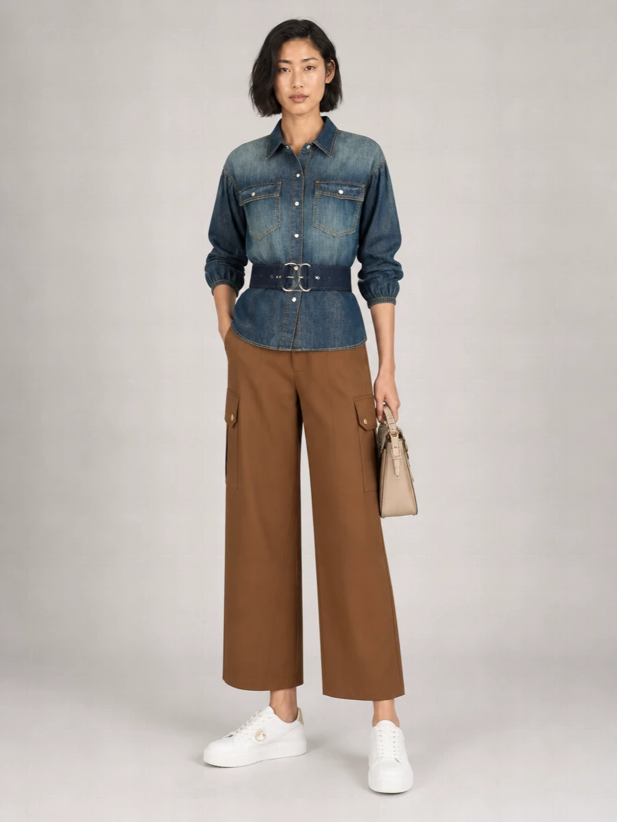 Pinko Denim Short-Sleeve Shirt