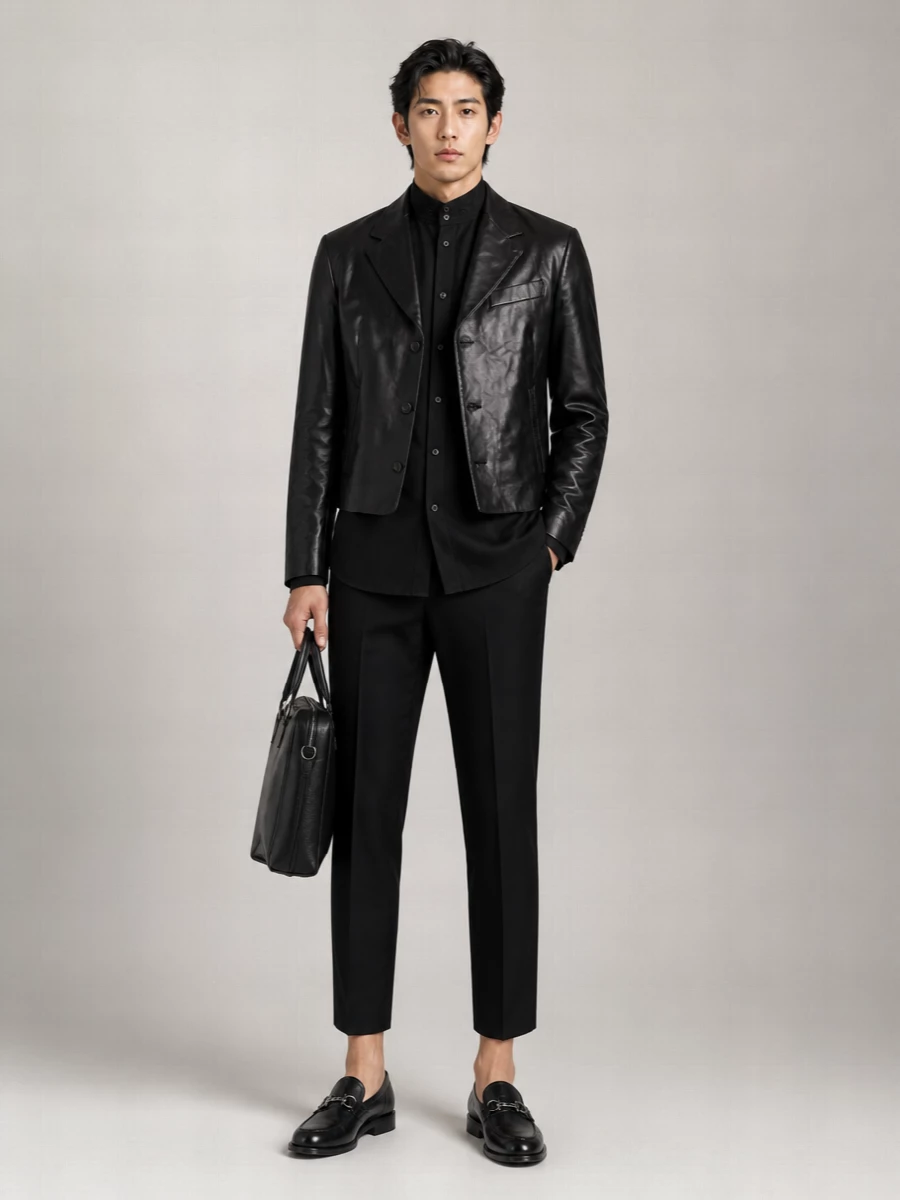 Ferragamo Nappa Leather Slim-Fit Jacket