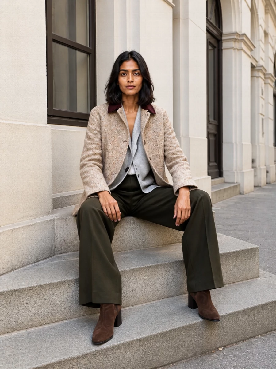 Brunello blazer max mara wide leg trousers
