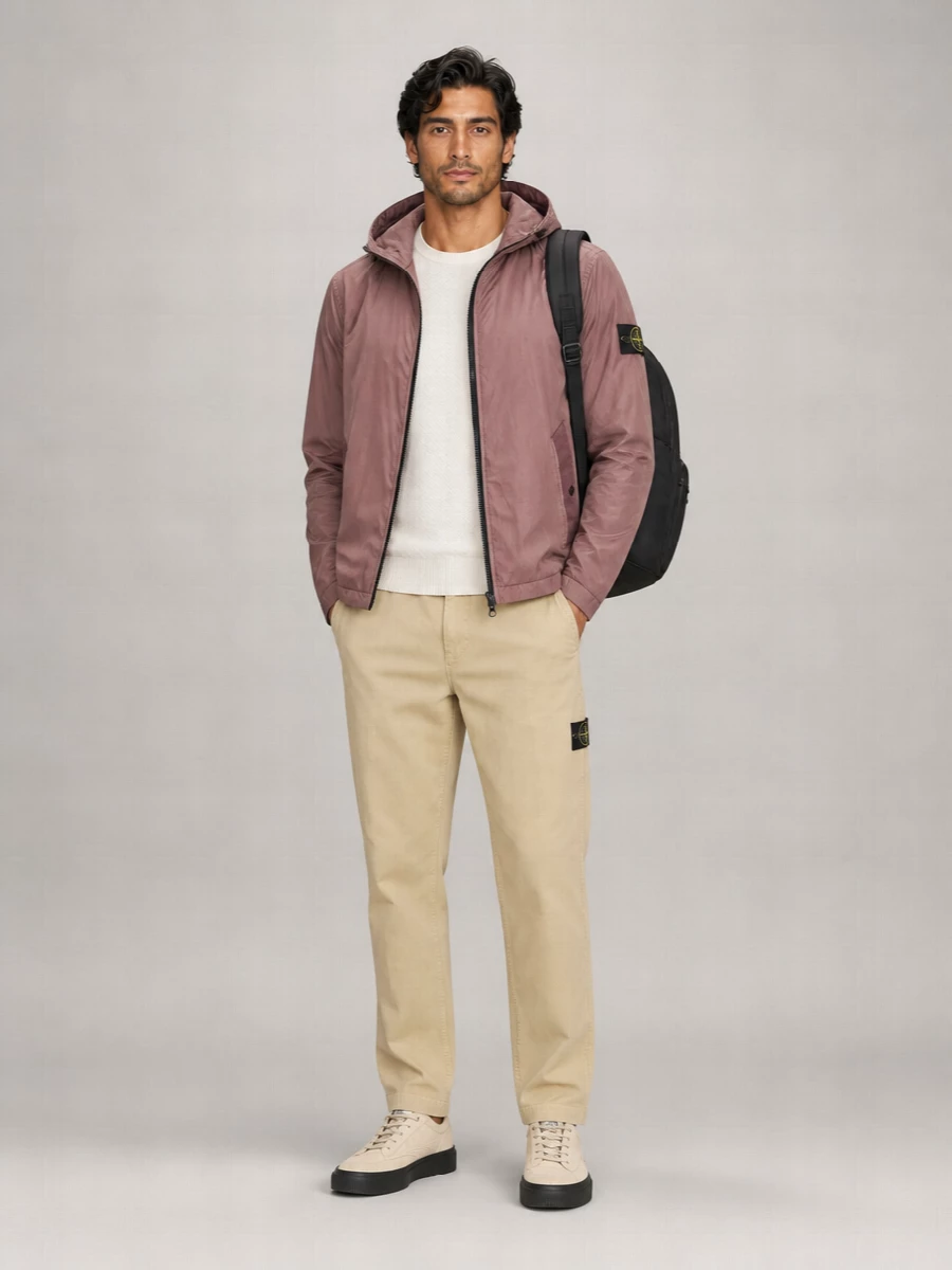 Stone Island Hooded Logo-Patch Parka