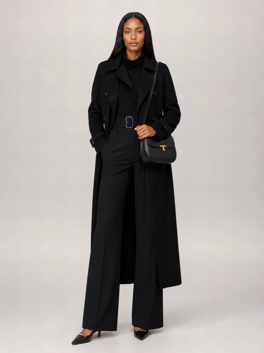 Totême Wool Double-Breasted Belted Fitted Jacket