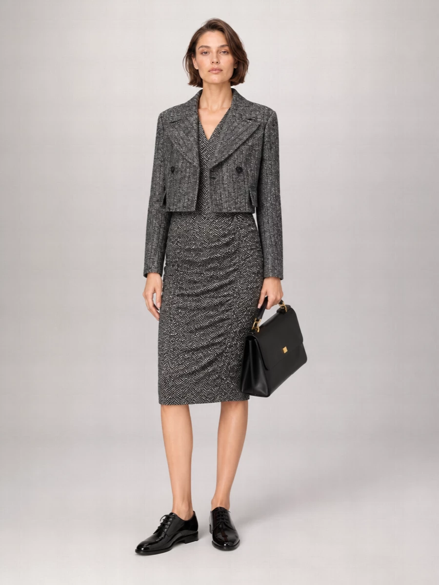 Dolce&Gabbana Striped Double-Breasted Wool Blazer