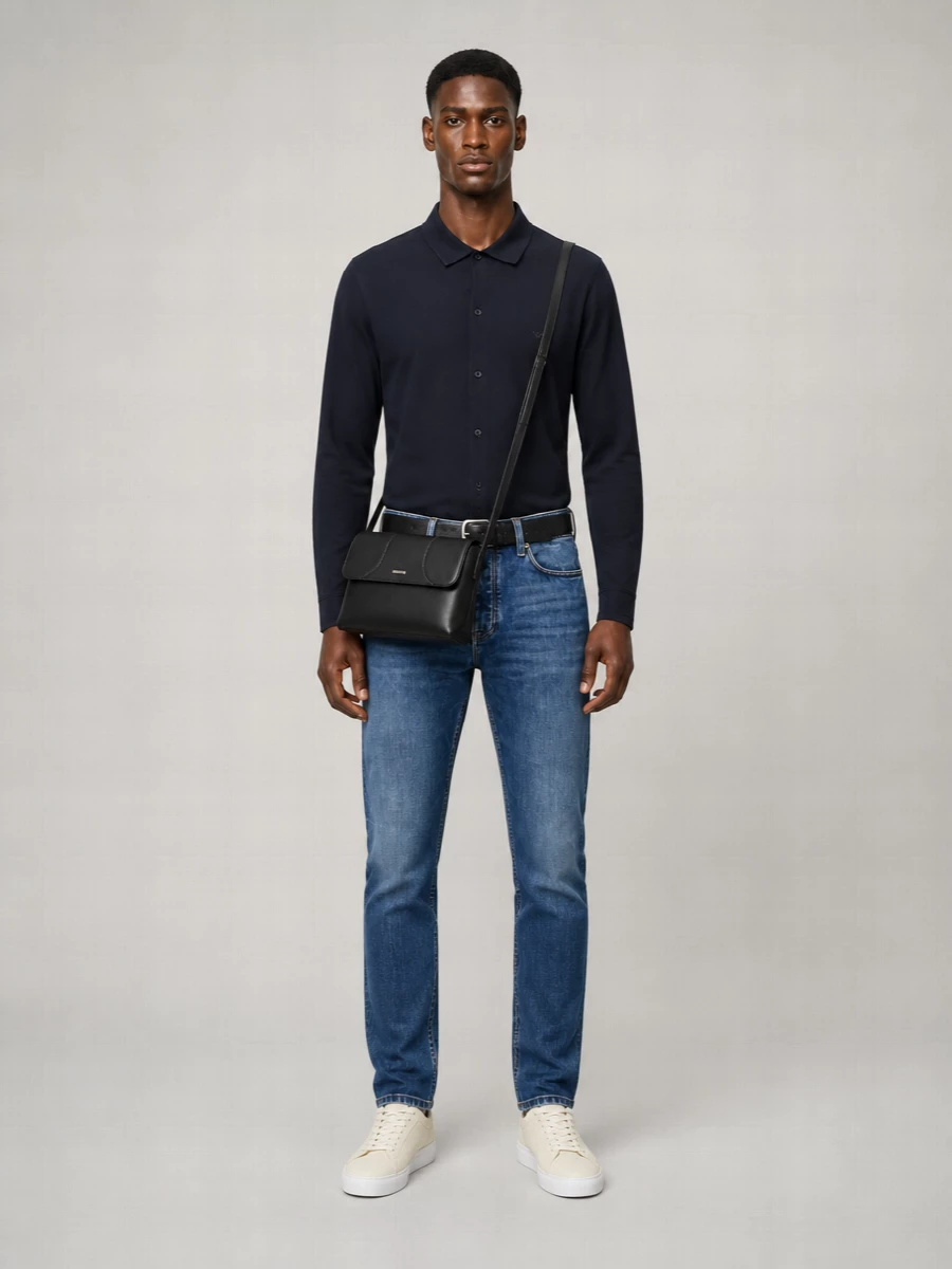 Emporio Armani Grained Leather Belt