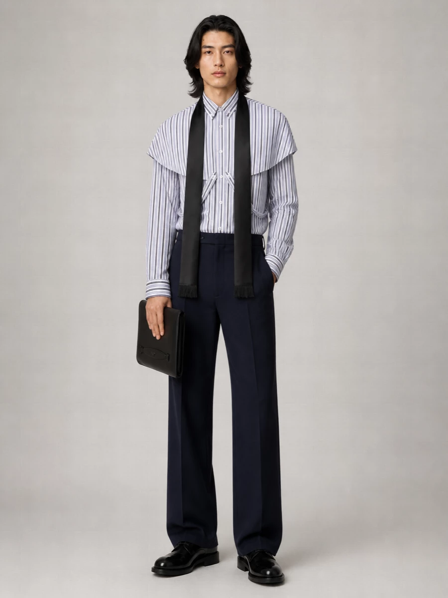 Dries Van Noten striped slim-fit cotton shirt