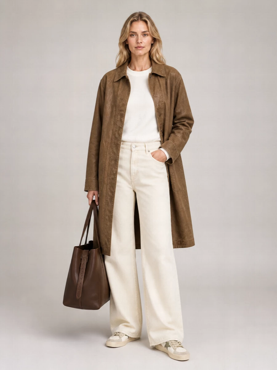 Golden Goose Waxed Twill Trench Coat