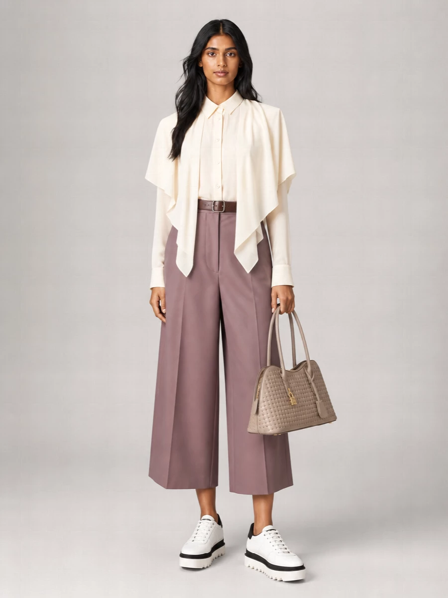 Stella Mccartney Wool Wide-Leg Trousers