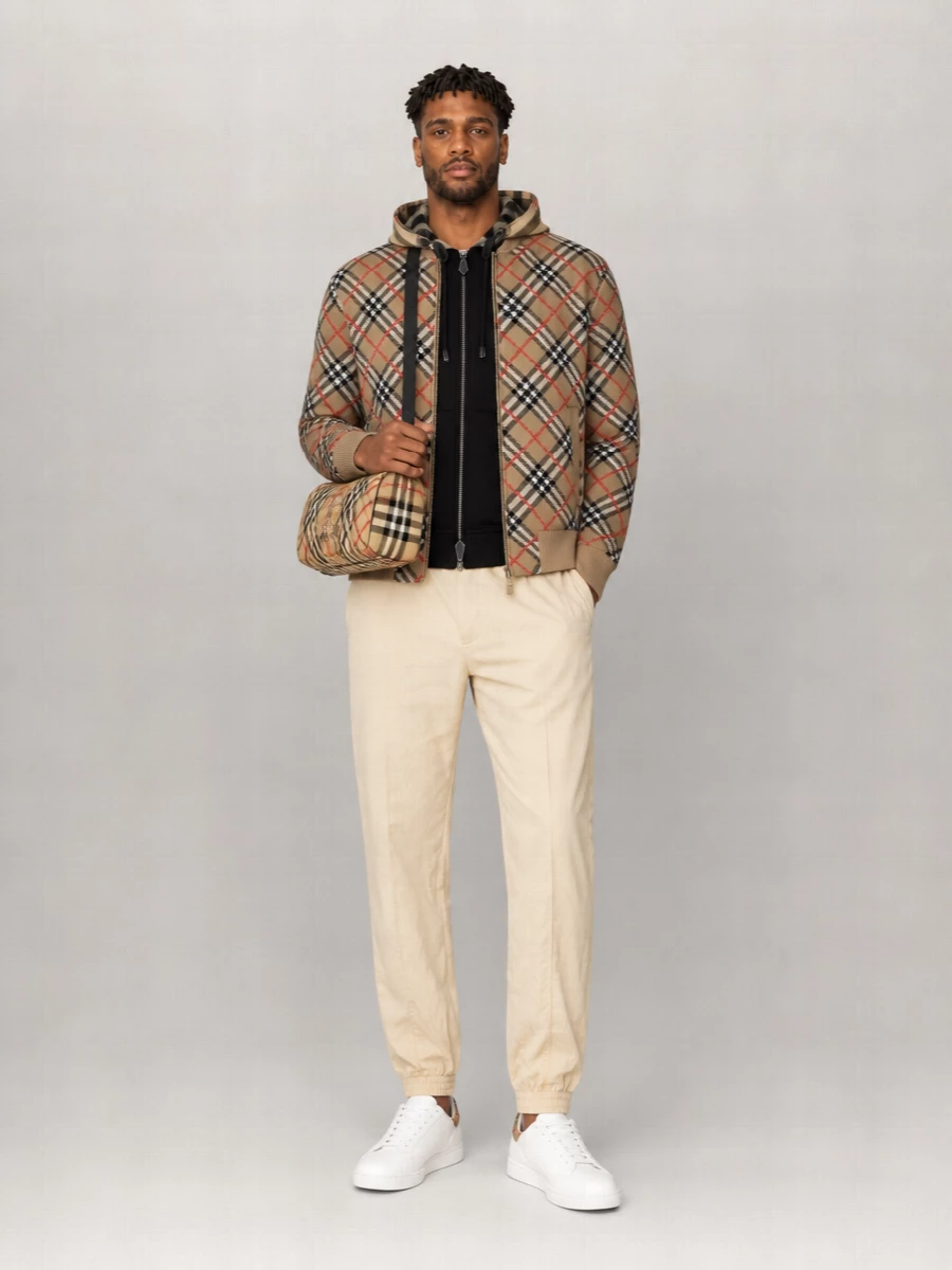 Burberry Checked Bomber Jacket