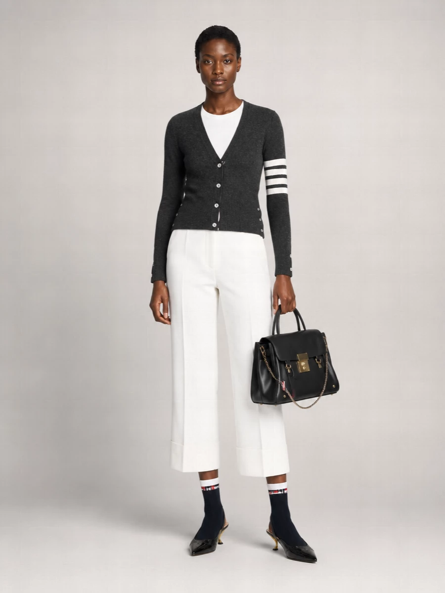 Thom Browne Calf Leather Pointed-Toe Pumps