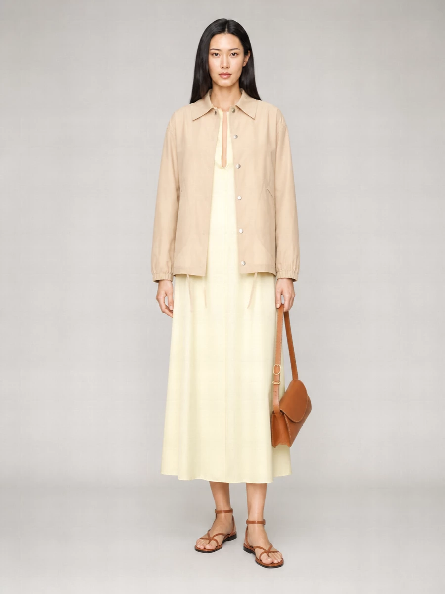 Jil Sander Cotton Logo-Print Boxy Jacket