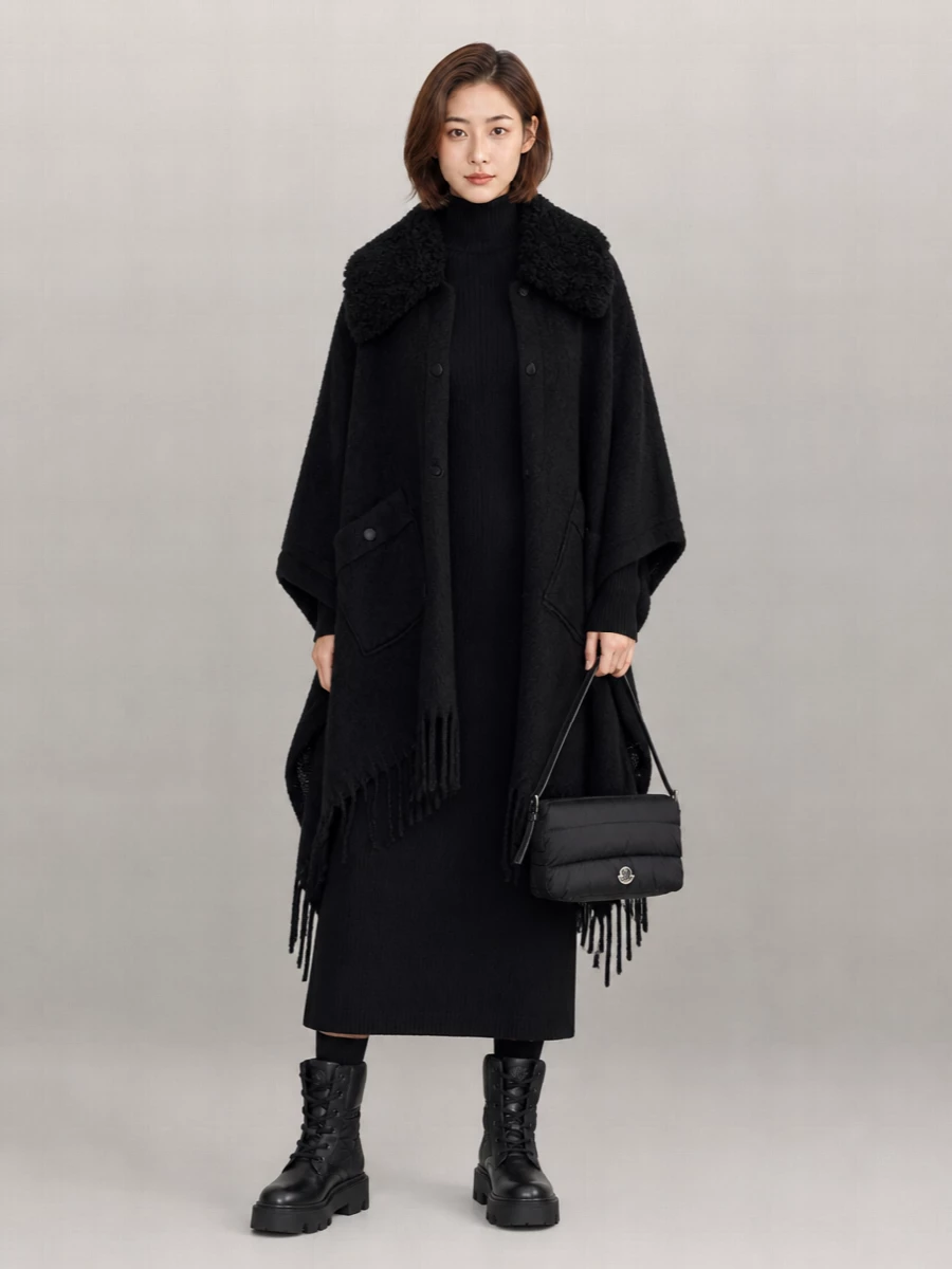Moncler Grenoble Mohair Blend Cape