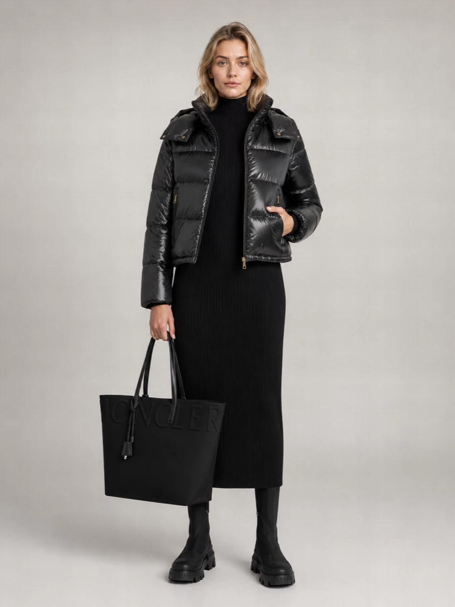Moncler Nylon Down Parka Coat