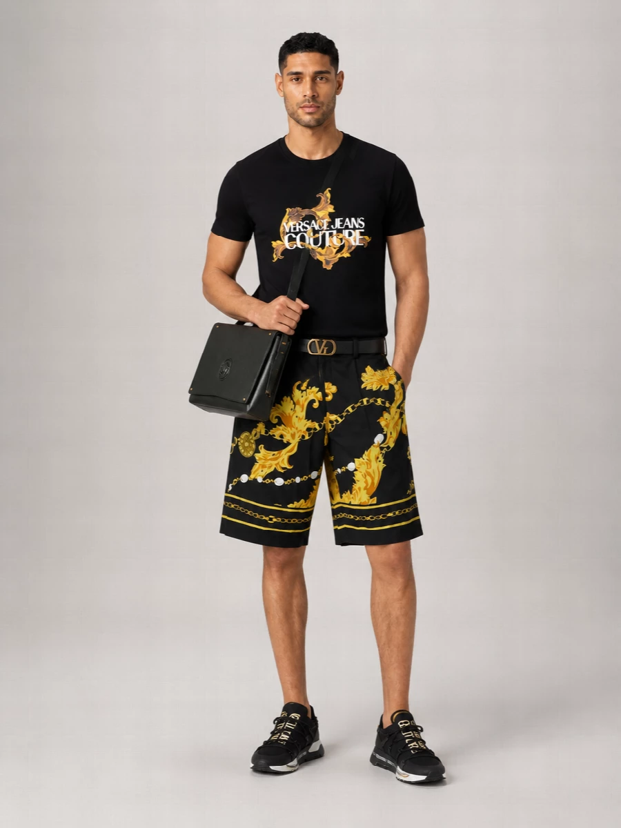 Versace Jeans Couture Logo-Print Sock Sneakers