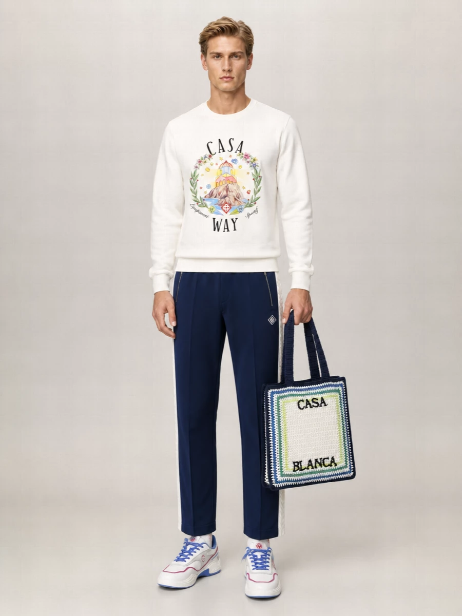 Casablanca Organic Cotton Crew Neck Sweatshirt