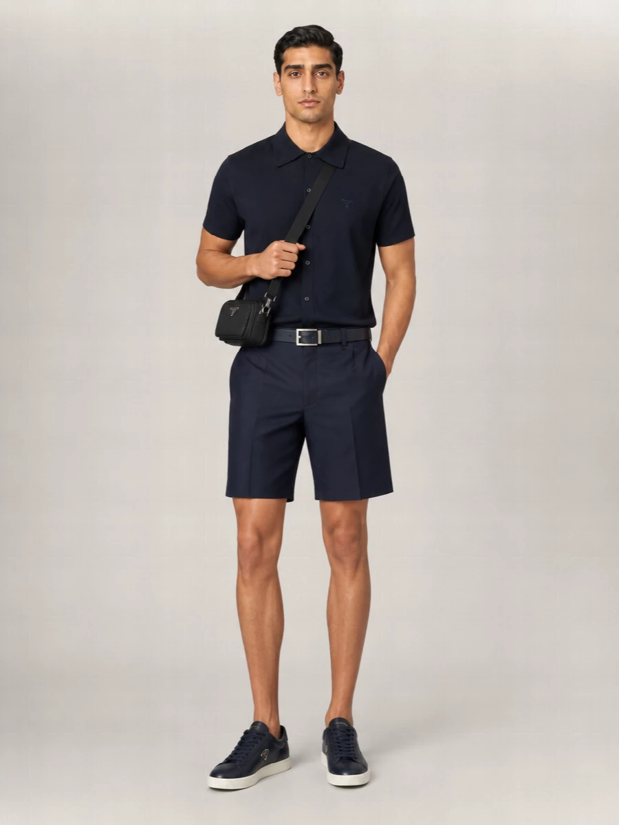 Prada Virgin Wool Polo Shirt