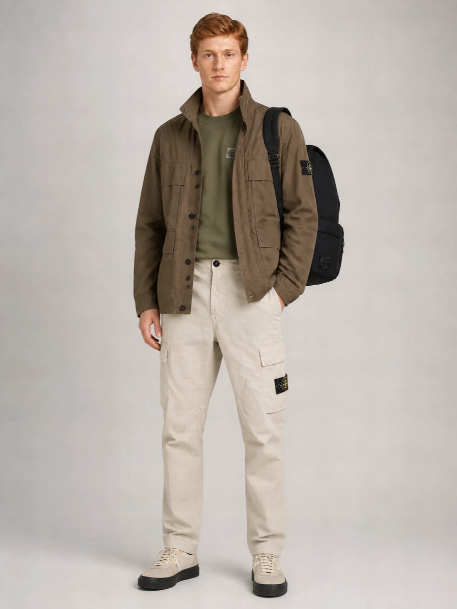 Stone Island Waxed Cotton Canvas Field Jacket