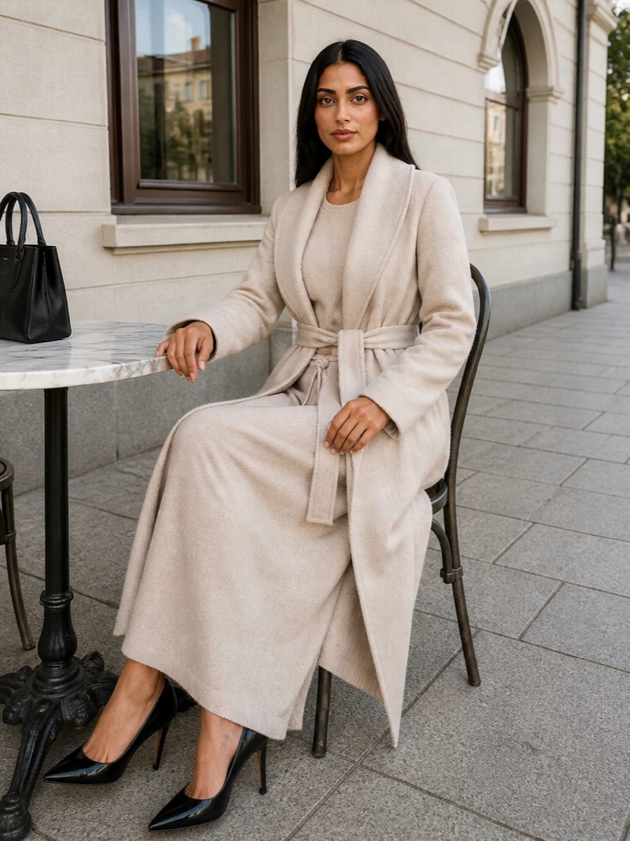 Max mara knit dress calvin klein beige coat