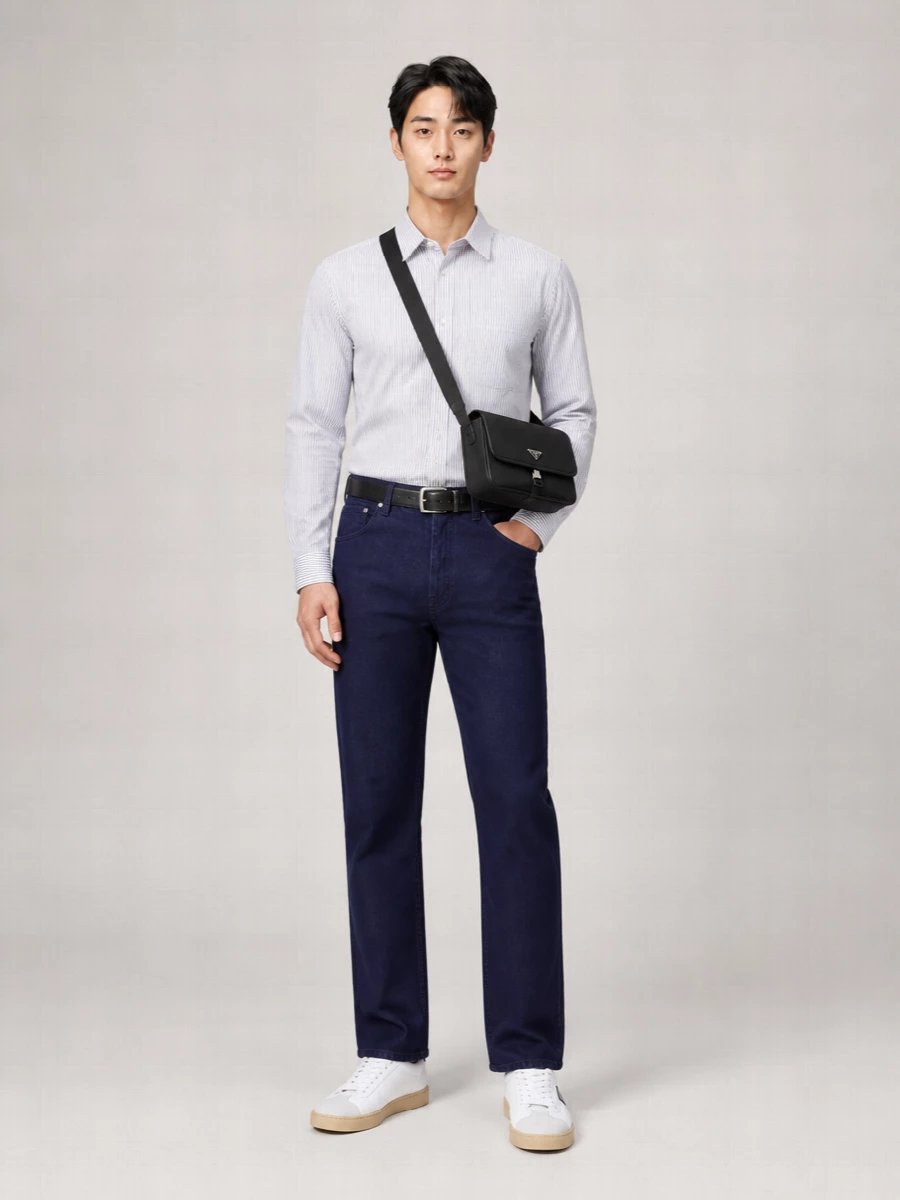 Prada Denim Straight-Leg Tapered Jeans